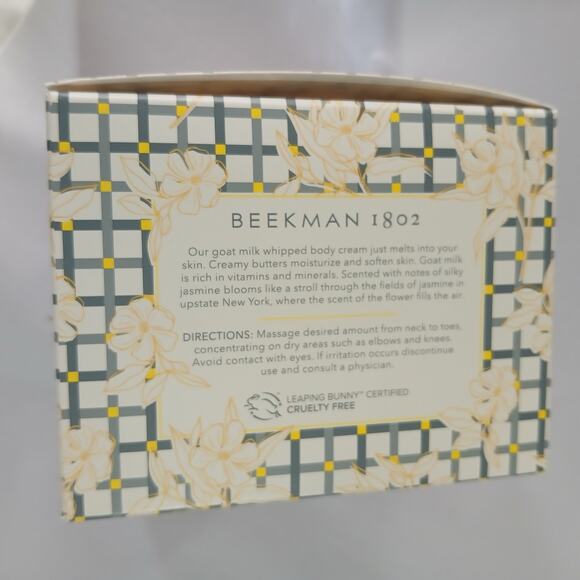 Beekman 1802 JASMINE BLOOM 16 oz whipped body cream goat milk NIB - Picture 5 of 6